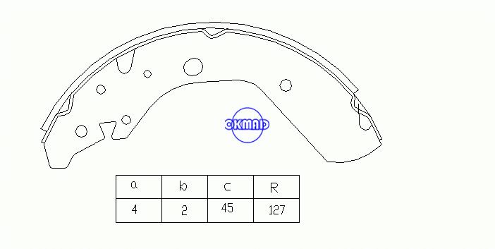 Zapatas de freno de tambor HONDA TRUCK Odyssey MPV FMSI: 1512-S744 OEM: 43154-S0X-013, OK-BS129